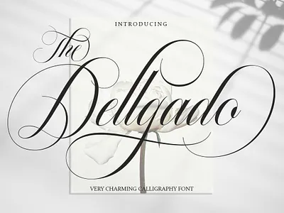 The Dellgado 3d banner branding branding fonts calligraphy chocolate fonts design illustration logo