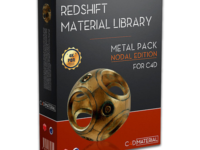 Redshift Metal Pack Material for C4D 3d cinema 4d material library redshift renderer shader pack