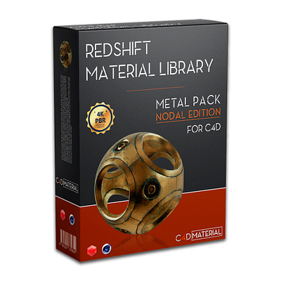 Redshift Metal Pack Material for C4D 3d cinema 4d material library redshift renderer shader pack