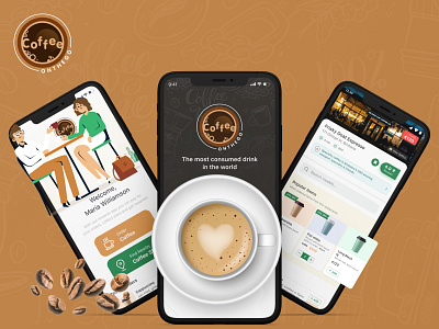 Coffee App Design app design app ui design app ui ux app ui ux design coffee coffee app figma design mobile app ui ux design ui ux design wireframe design