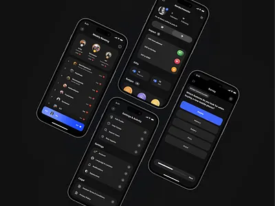🌑 Dark Mode app appinio dark mode design mobile ui ux ux design