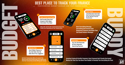 Design of my own app concept, named Budget Buddy. finance application graphic design own app ui ui design