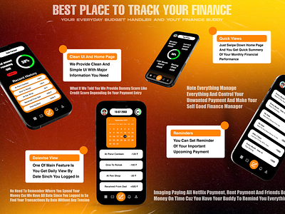 Design of my own app concept, named Budget Buddy. finance application graphic design own app ui ui design