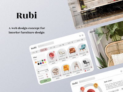 Rubi - Furniture store website chair design figma furniture furniture design furniture store furniture website graphic design interior interior design interior furniture design shop site sofa store ui web web design