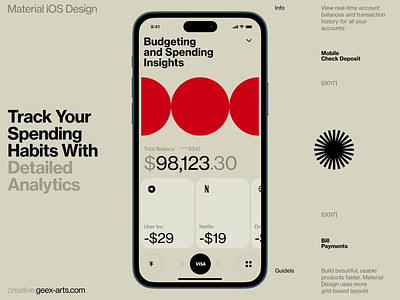 Bank book design fashion illustration interface ios mobile news slide