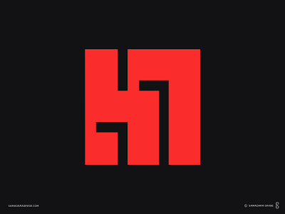 hm Monogram branding design fututistic hm letter line logo mark minimal modern monogram samadaraginige simple