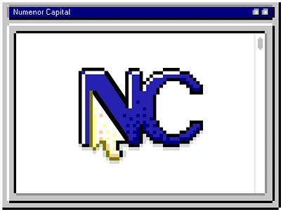 NC screen arrow branding computer design font graphic design icon icon set illustration letter logo pixel pixelated point retro scrrem typo ui ux vector windows