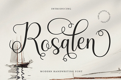 Rosalen 3d animation banner branding branding fonts calligraphy chocolate fonts design illustration logo ui