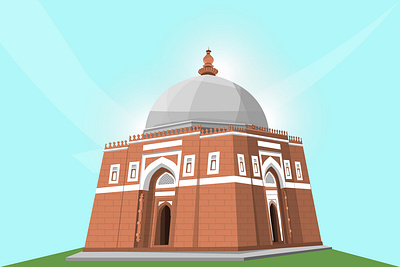 Vector illustration adobeillustrator design graphic design illustration minar mosque mosqueillustration orrange red vector vectorillustration