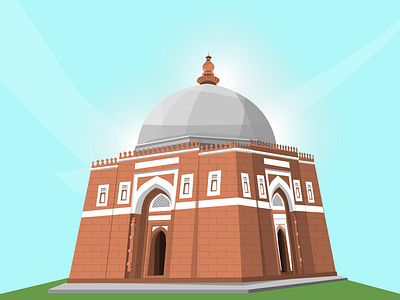 Vector illustration adobeillustrator design graphic design illustration minar mosque mosqueillustration orrange red vector vectorillustration
