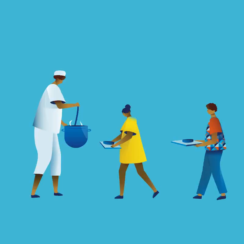 Characters animation - Canteen scene by Adrien Boutin on Dribbble