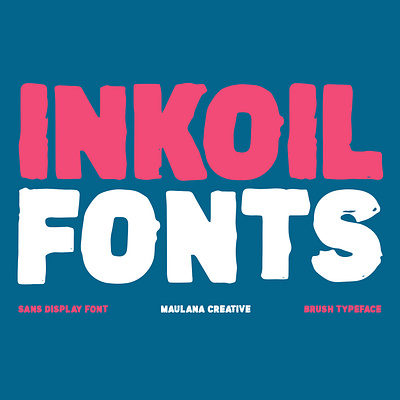 Inkoil Display Font branding brush font font fonts graphic design sans serif