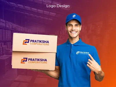 Pratiksha Corporations - Logo Design branding business logo corporate logo courier courier logo cp logo creative logo design graphic design illustration logo logo design marketing minimal logo modern social media unique logo wordmark