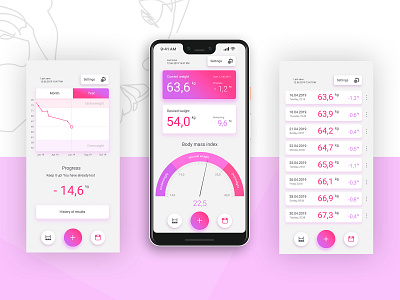 Tonka - Weight control app app mobile design ux