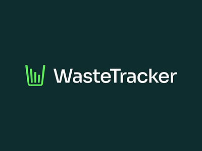 WasteTracker – Logo Design analytics bars branding chart eco graphic design green logo logo design logotype mark minimal modern reduce reduction sign style guide tracker visual identity waste