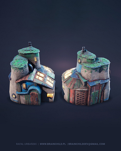 The NURSERY ~ Game Building - 3D Stylized City-Builder ~ Blender 3d 3d artist 3d modelng design game game asset game model game ready graphic design hut icon illustration low poly lowpoly rendering stylized substance designer substance painter texturing unity