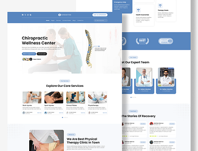 Physiotherapy and Chiropractic Website Template appointments chiropractic clinics doctor healthcare healthcare website medicare website online booking website physiotherapy service online website template