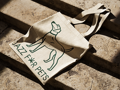 Jazzy bag bag cbd dog eco eco bag hemp illustration logo minimalistic simple