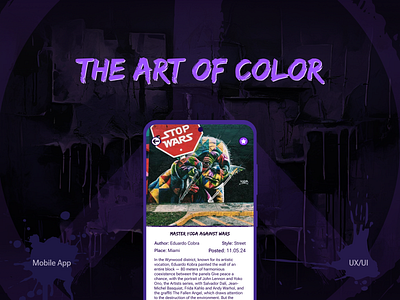 THE ART OF COLOR app art color design logo mobile stop ui ux web design