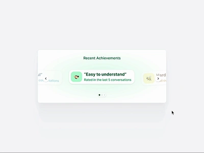 🏆 Recent achievements achievements animation cards dashboard emoji explode figma interaction pill product design prototype slide software design swipe tags ui