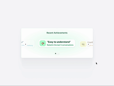 🏆 Recent achievements achievements animation cards dashboard emoji explode figma interaction pill product design prototype slide software design swipe tags ui