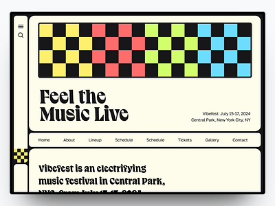 Vibefest - Music Event Website branding design event festival graphic design landing page music ui web design website