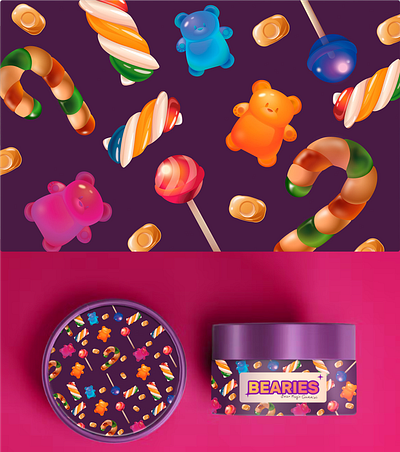 Bear Magic Gummies art branding graphic design ill illustration logo