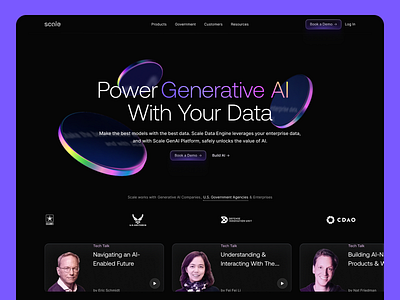 Scale AI Website UI Design ui