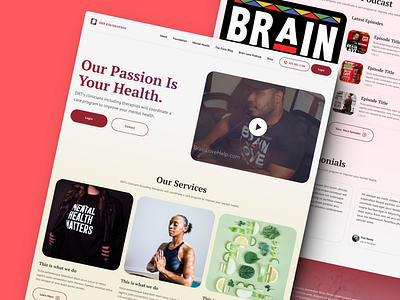 DRT Landing Page Design landing page mental health mental wellness website