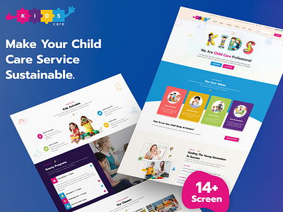 Kids Care and Education Website Template bootstrap bootstrap website child school childcare kidscare kidscare website nanny agenices web template website template