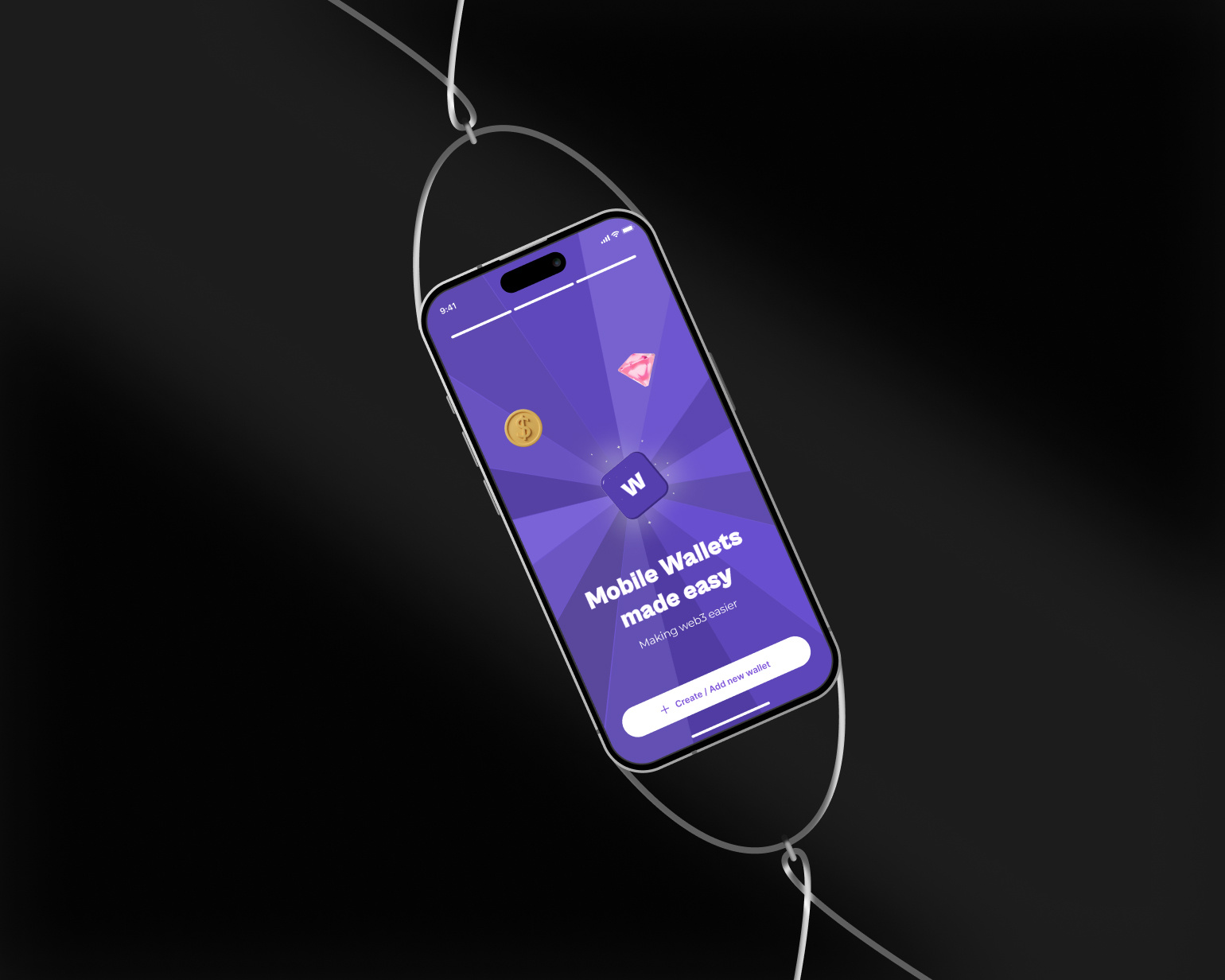 Mobile wallet slash screen branding design graphic design illustration logo minimal typography ui ux