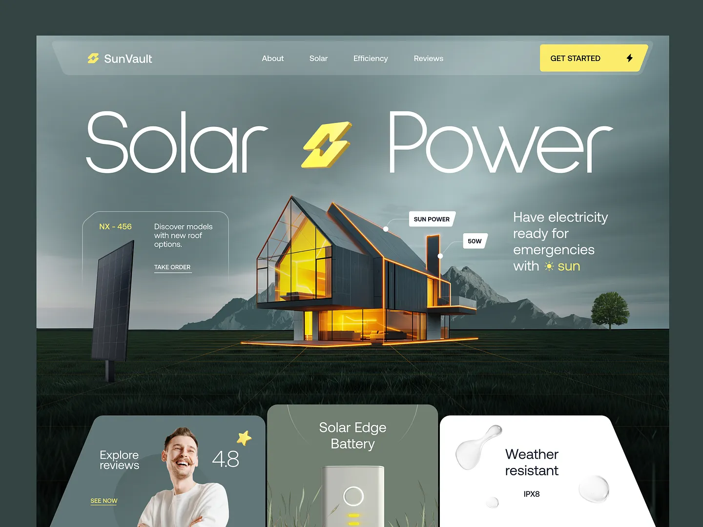 Innovative Typographic Website Design for Energy Solutions