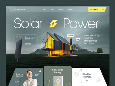 SunVault Website design interface product service startup ui ux web website