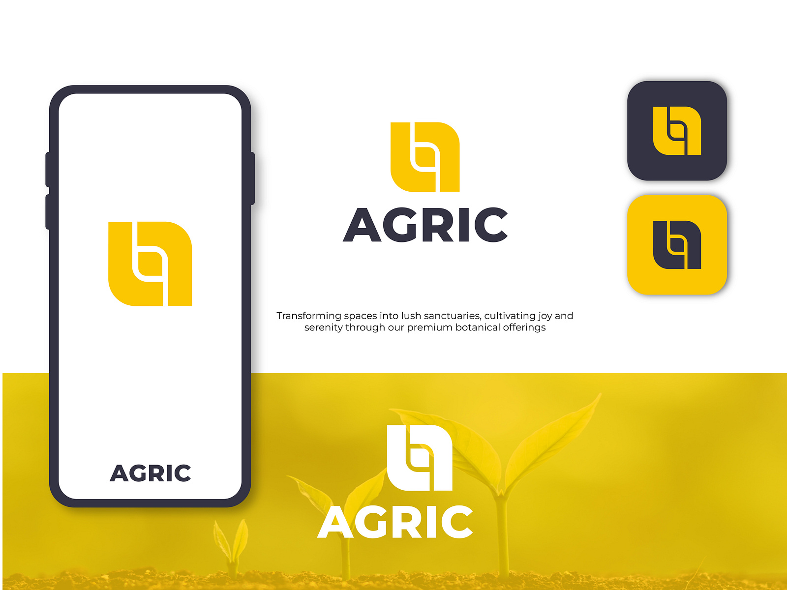 Logo design for AGRIC by illustra Solutions on Dribbble