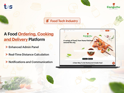 Food Tech Industry color combination design food tech industry graphic design ui ui design website