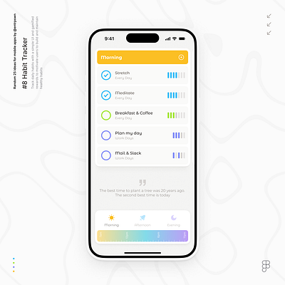 Habit Tracker app design figma ios iphone mobile product design ui