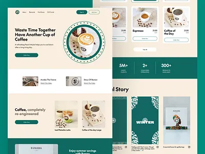 BUNAWA Website- Home Page https://2okp11.yallaqrcodes.com/ branding bunuwa website clean web coffe website fast food web home page landing page landing page coffe new coffe home news page page story ux ui website design