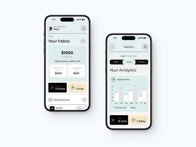 Drinks & Smoke Tracking App app app design branding crypto design figma illustration track app ui ui design ux