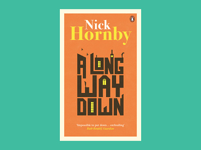 Nick Hornby A Long Way Down Book Cover Illustration graphic design illustration print