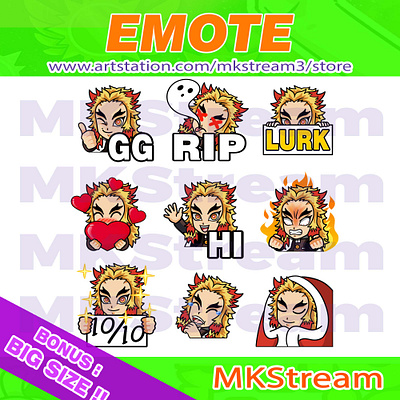 Twitch emotes demon slayer rengoku ultimate pack animated emotes anime chibi cute demon slayer demon slayer emotes design discord emotes emote emotes hashira hashira flame illustration kimetsu no yaiba rengoku rengoku emotes sub badge tanjiro twitch emotes youtube emotes