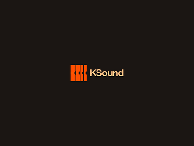 KSound audio design k logo minimal music production simple sound typography wave