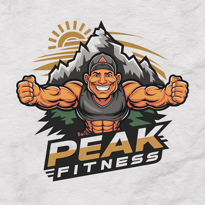Mascot Logo | Peak Fitness logo