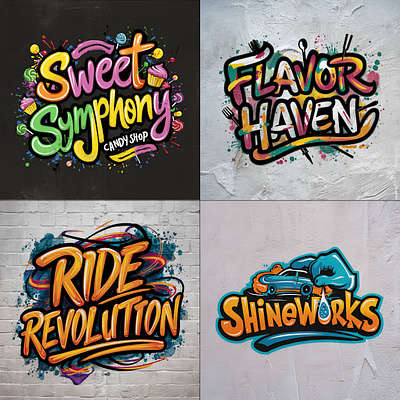 Graffiti Street Art Style Logos graffiti graphic design logo