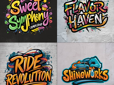 Graffiti Street Art Style Logos graffiti graphic design logo