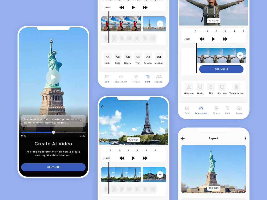AI Video Editor Mobile App UI Kit by UI Workshop on Dribbble