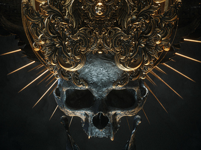 3D Skull Art: Realistic Render 3d 3dsmax blender realistic render skull