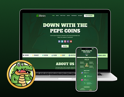 PepeCoin HTML Website Template bootstrap crypto crypto trading plateform cryptocurrency html website meme coin memecoins pepe coin pepecoin holders pepecoin website tailwindcss tokenomics web template website template