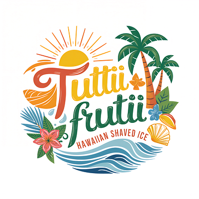 Tropical Style Logo Designs for Tuttii Frutii branding logo