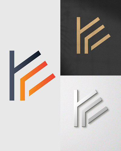 Letter KF logo design brand branding colorful design fk graphic design icon inspire kf kf logo lettermark logo logo design logo type minimal popular shot simple vector