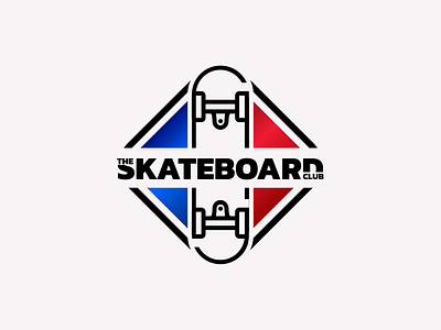 The Skateboard Club branding fun logo skateboard vibrant